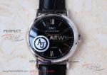 AJ Factory IWC Portofino 40mm Stainless Steel Case Black Dial 2824 Automatic Watch 